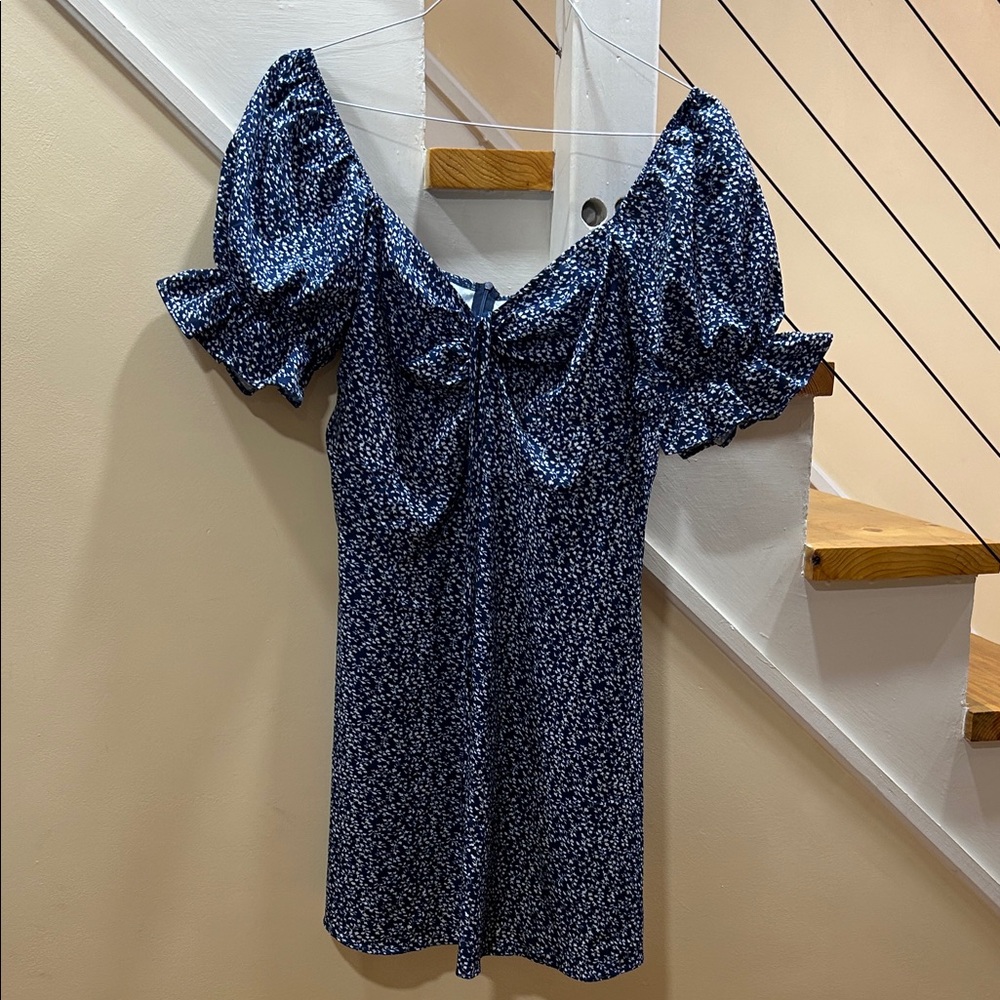 SHEIN Navy Floral Mini Dress